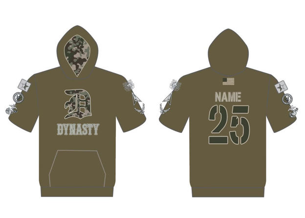 2023 Custom Short Sleeve Military Sublimated Hoodie